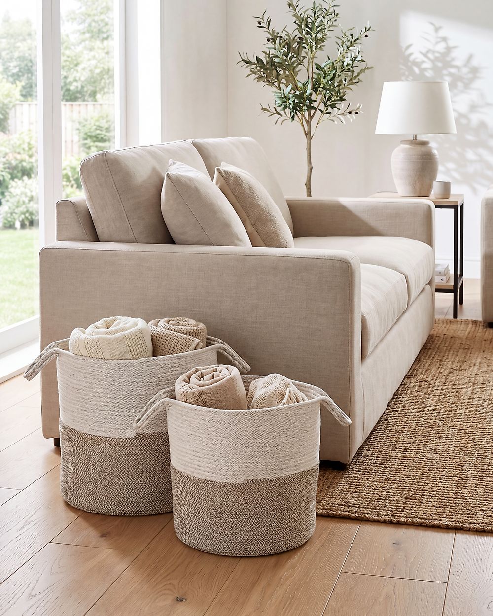 Korisetti 2 kpl PAZHA Puuvilla Beige