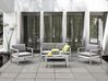 Garden Coffee Table SALERNO 90 cm 50 cm Metal Light Grey