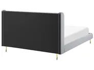 Bed Velvet FORBACH 140 x 200 cm (EU Double) Grey_819123