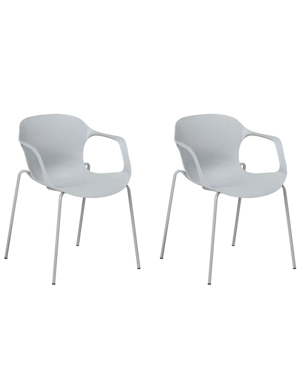 Set of 2 Dining Chairs ELBERT Light Grey