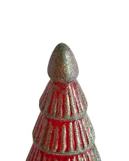 Set of 2 Figurines PURUVESI 31/36 cm Christmas Tree Red/ Green_1030009