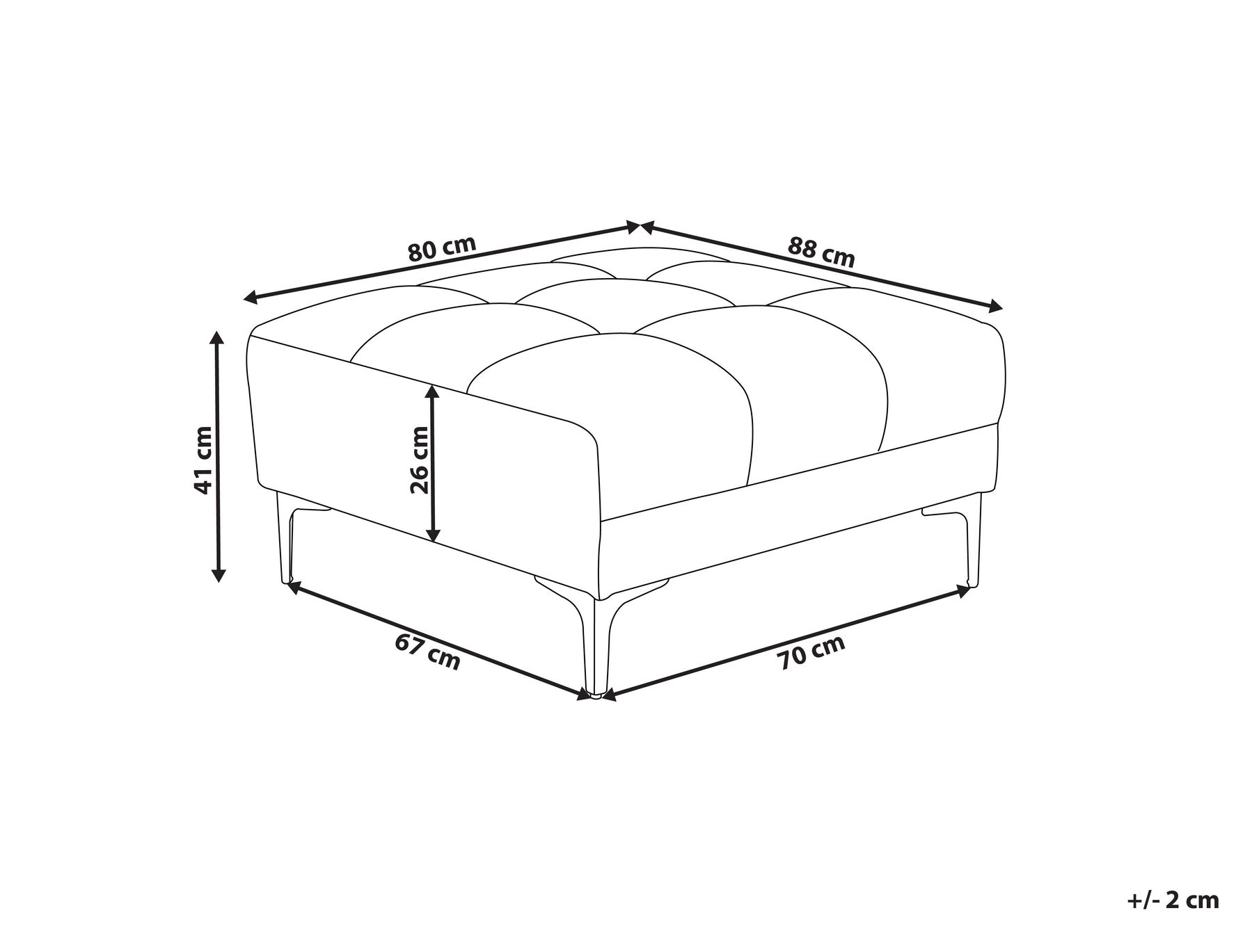 Ottoman ALNES Boucle White_953540