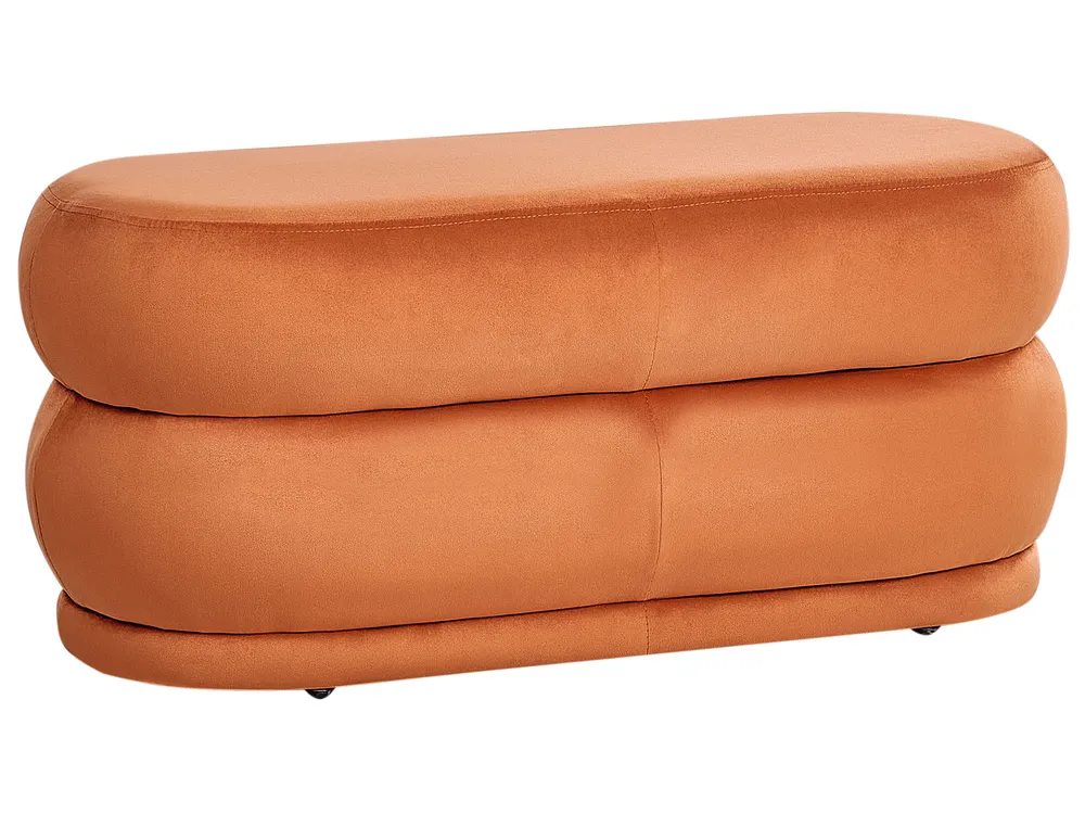 Upholstered Bench ELLENDALE Velvet Orange