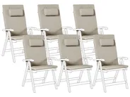 Set med 6 rygg-/sittdynor JAVA/AMANTEA PREMIUM 50 x 71 cm Taupe_993159