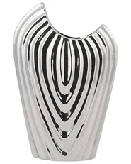 Dekorationsvas ECETRA 26 cm Stengods Silver_733830