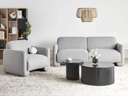 Soffa 3-sits SALAND Grå_973438
