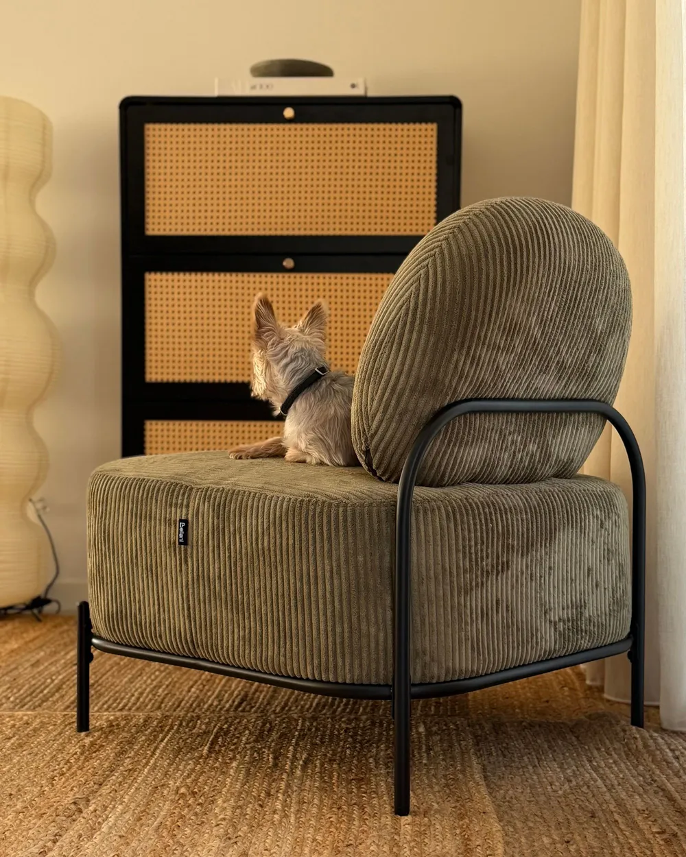 Armchair LUNDE Corduroy Green_1109609