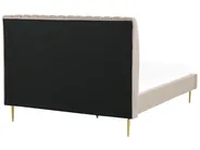 Bed Velvet MARVILLE 140 x 200 cm (EU Double) Beige_835971