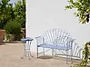 Garden Bench CAVINIA 125 cm Metal Light Blue