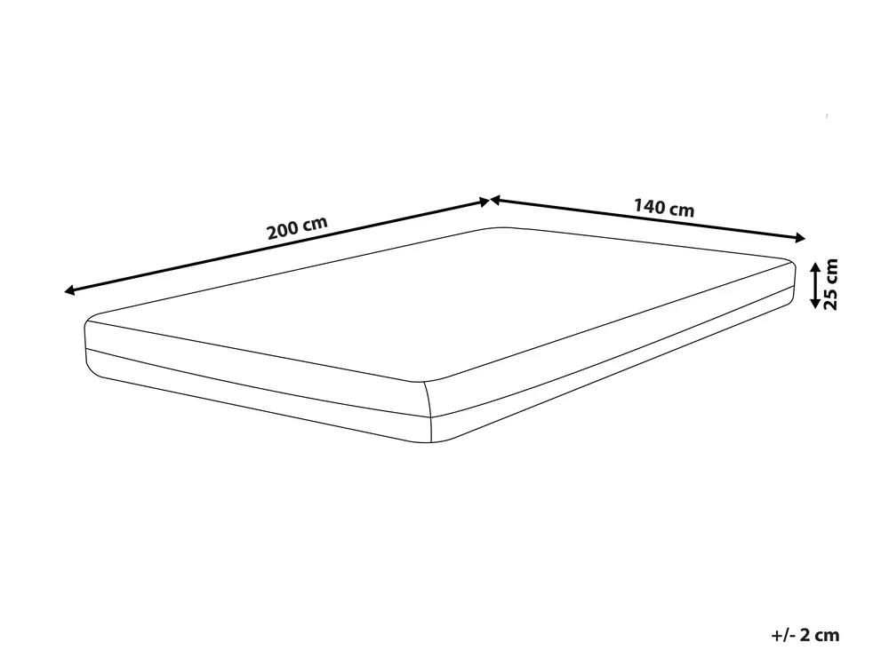 Gel Memory Foam Mattress COOL FLEX 7 PRO H3/4 Firm 140 x 200 cm (EU Double)_913830
