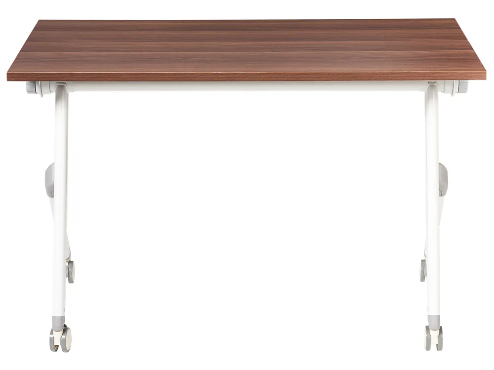 Hopfällbart skrivbord BENDI 120 cm 60 cm Mörkbrun_1030668
