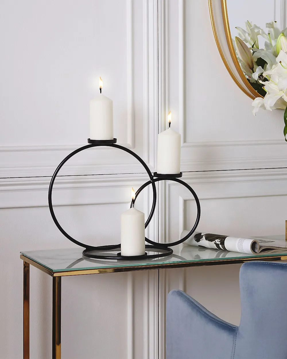 Candle Holder CAKUNG 33 cm Metal Black_1182369