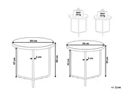 Set of 2 Coffee Tables MELODY Grey Concrete Effect_822535