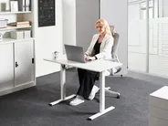 Työpöytä sähkösäädettävä TAVARES 120 cm 60 cm Valkoinen_975817