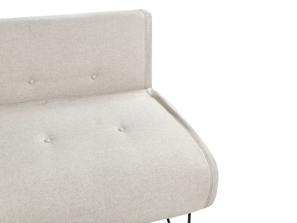 Single Sofa Bed VESTFOLD Fabric Light Beige_930329