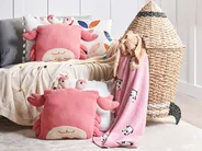 Set of 2 Decorative Cushions JARGALLI 35 x 35 cm Cotton Crab Pink_941458