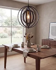 Pendant Lamp MURRELL Poplar Wood Black_1185517