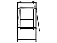 High Sleeper Bed CHASSORS 90 x 200 cm (EU Single) Black_1136612