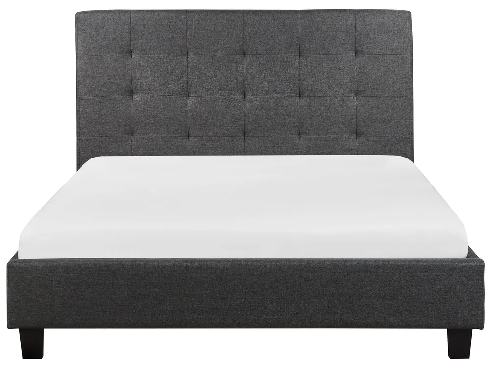 Bed Fabric LA ROCHELLE 140 x 200 cm (EU Double) Dark Grey_744992