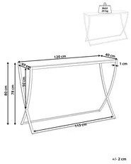 Console Table RINGGOLD Tempered Glass Gold_895914