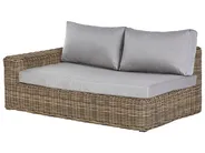 Garden Corner Sofa with Ottoman 6 Seater PALERMO Modular PE Rattan Light Brown_927881