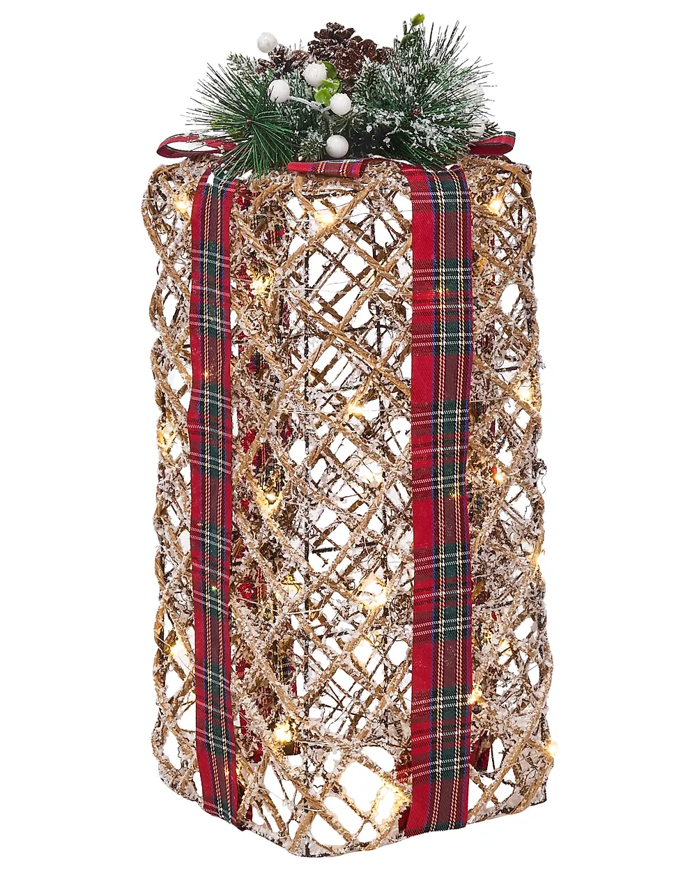 Set med 3 juldekorationer LED KAUSALA 65/55/45 cm Julklappar Brun_1179616