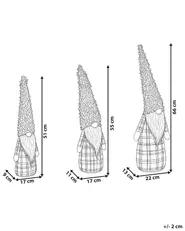 Joulukoristesetti 3 kpl NAKKILA 51/55/66 cm Tonttu Ruskea_1179826