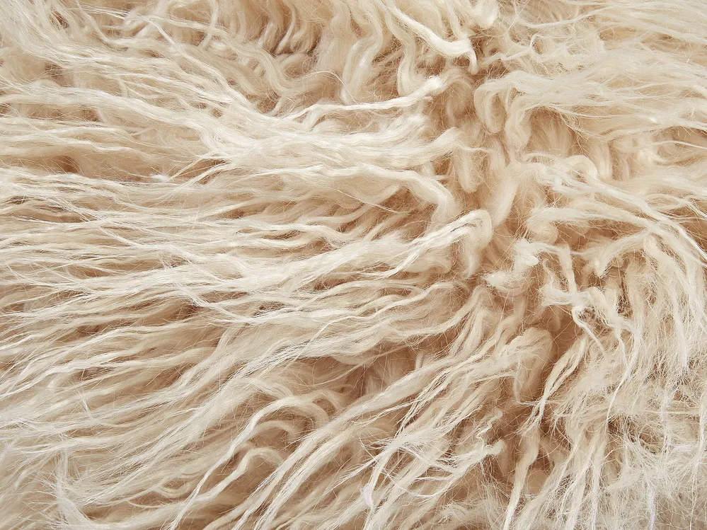 Pouffe TUKKI Faux Fur Light Beige_938903