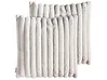 Koristetyynysetti 2 kpl RAKYA 45 x 45 cm Keinoturkis Vaaleanbeige Raitakuvio
