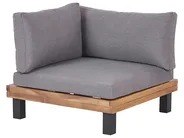 Garden Corner Sofa with Table 5 Seater FRAZZANO Modular Certified Acacia Wood Grey_932981