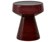 Set of 2 Side Tables LAGUNA/CALDERA Glass Dark Brown_1093656