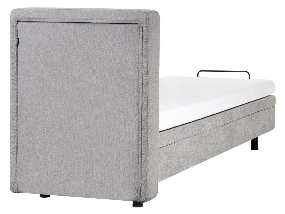 Adjustable Bed Fabric DUKE 80 x 200 cm (EU Small Single) Light Grey_973569