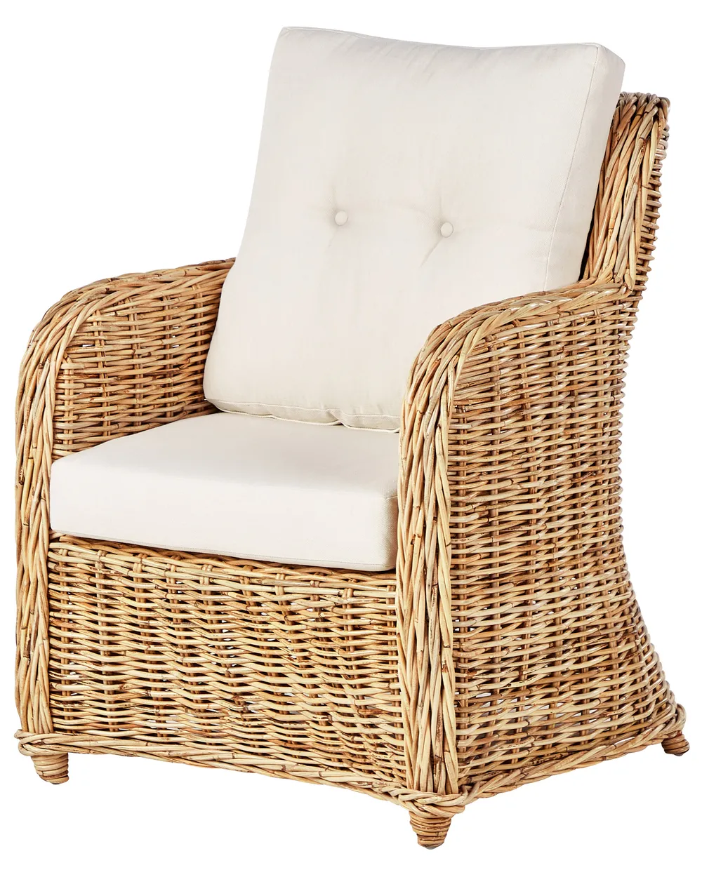 Garden Sofa Set 5 Seater ALESSANO Rattan Natural_928589