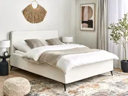 Bed Boucle VALOGNES 160 x 200 cm (EU King Size) Off-White_930557