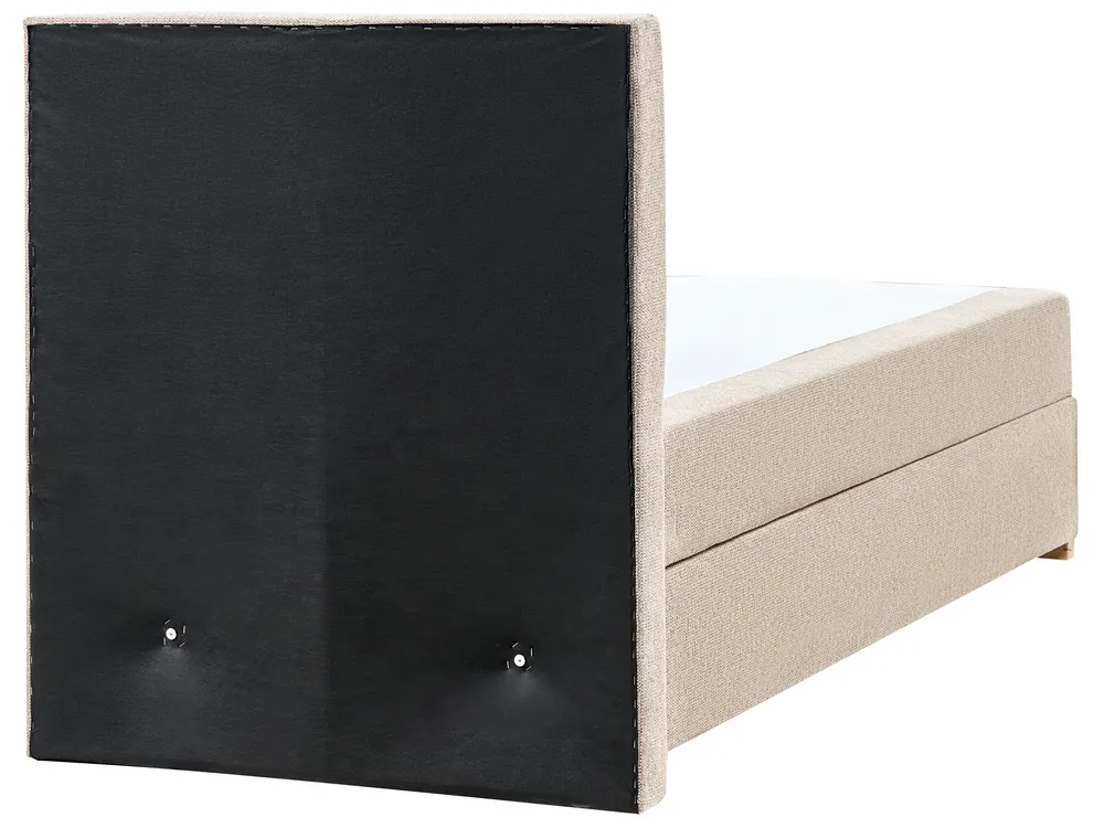 Divan Bed with Storage MAJOR Fabric Taupe 90 x 200 cm (EU Single)_1028091