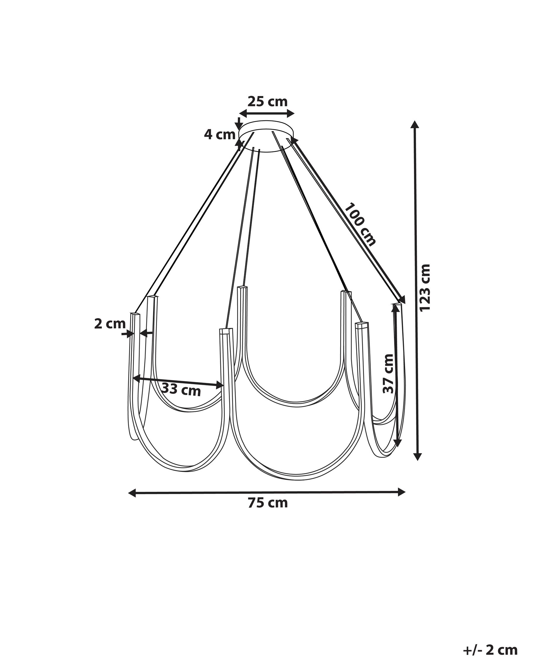 LED-kattokruunu PERQUENO metalli Kulta_919433