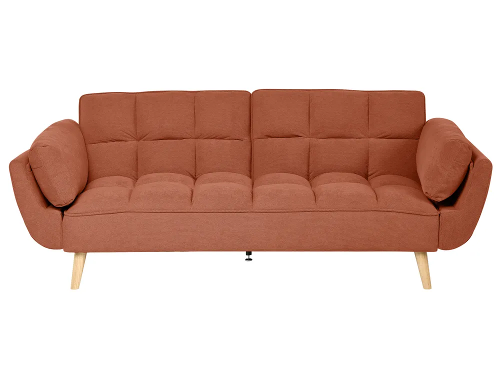 Sofa Bed 3 Seater ASBY Fabric Orange