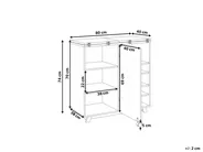 Cabinet Desk FLOMOT 80 cm 40/80 cm Folding White_1054136