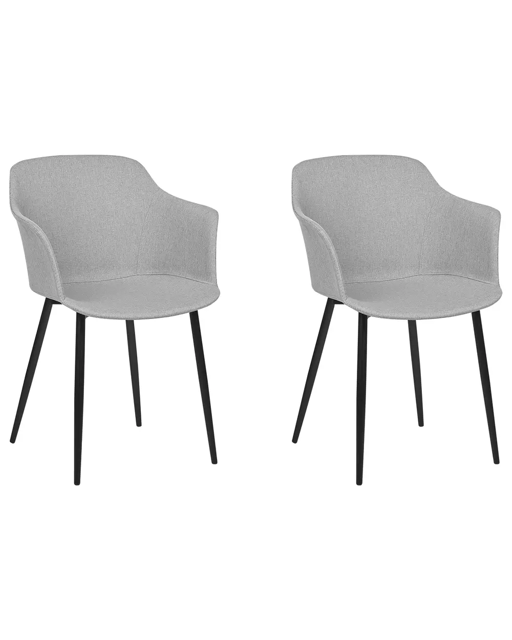 Set of 2 Dining Chairs ELIM Light Grey