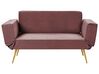 Sofa Bed 2 Seater SAARELA Velvet Pink