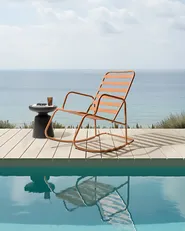 Garden Rocking Chair TURI Metal Golden Brown_1020861