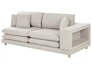 Sofa 2 Seater HEDEN with Cushion Fabric Light Beige_950526