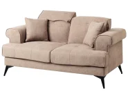 Living Room Set 5 Seater SKIVE Fabric Light Brown_947473