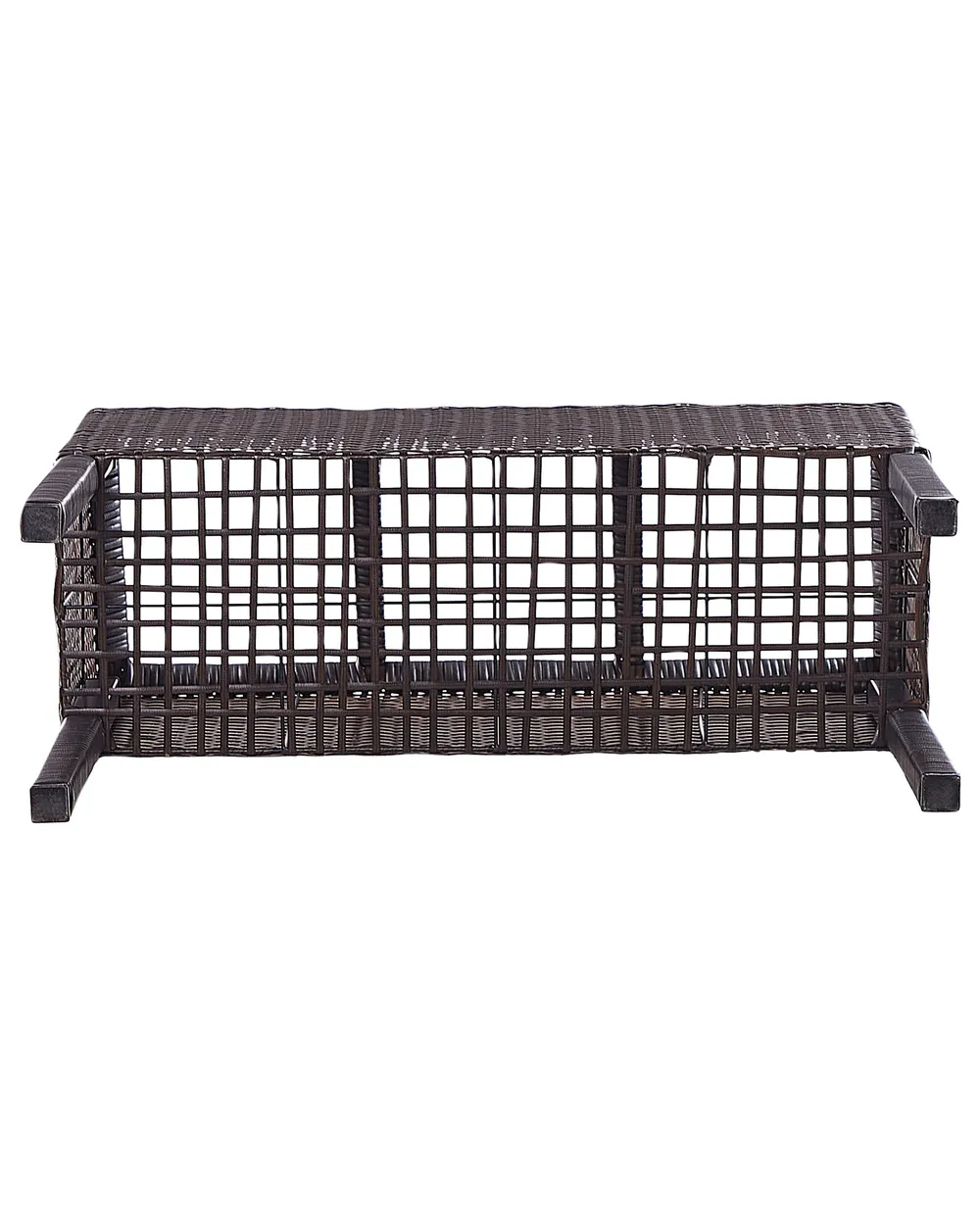 Elevated Plant Pot CARAGANA 77 cm PE Rattan Dark Brown_914480