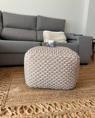 Sittpuff KINGRI Bomull Taupe_979428