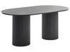 Dining Table SHERIDAN Black 180 cm 100 cm