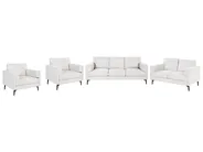 Living Room Set 7 Seater LOUSTO Fabric Light Beige_1043973