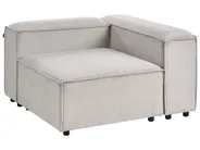 Modular Corner Sofa 2 Seater ARDAL with Ottoman Corduroy Taupe Right Hand_1011086
