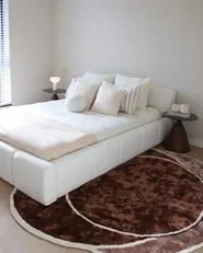 Rug KANRACH Brown 200 x 200 cm Viscose_1047234