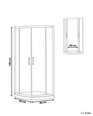 Shower Enclosure JUKATAN 800 x 800 x 1850 mm Silver_944684